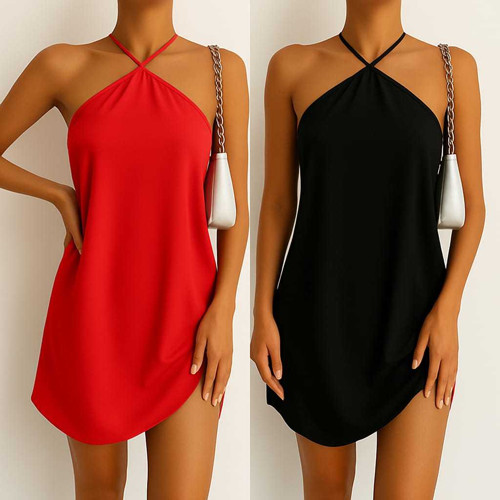 Vestido Feminino Mídi Alcinha Costas Nua Frente única Elegante Sem bojo em Oferta na Shopee