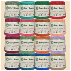 Barbante EuroRoma 1 kg Número 6 Fio 6 Escolha sua Cor Original