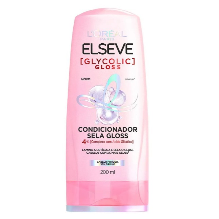 Condicionador L'Oréal Paris Elseve Glycolic Gloss 200ml em Oferta na Shopee