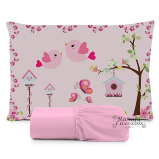 JOGO DE LENÇOL SOLTEIRO INFANTIL JARDIM ENCANTADO MENINA 2 PEÇAS em Oferta na Shopee