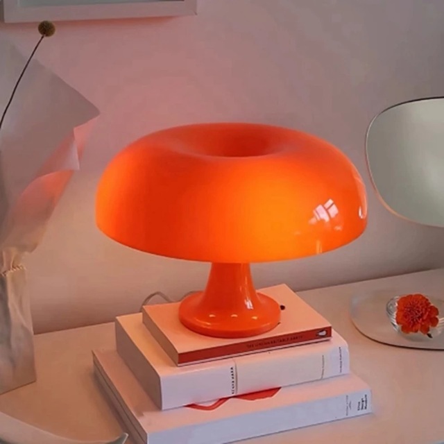 Abajur de Led Cogumelo Luminária Retrô USB para Estudo Quarto Sala Decoração Vintage