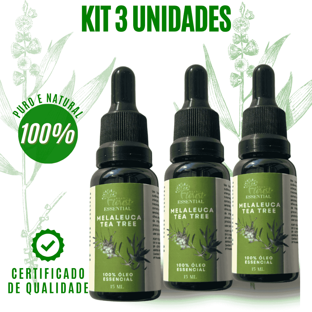 Óleo Essencial de Melaleuca Kit 3 Unidades Conta Gotas em Oferta na Shopee