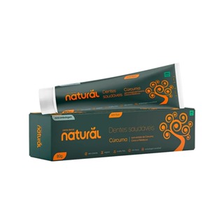Creme Dental Natural com Extratos de Cúrcuma, Cravo e Melaleuca - Sem Flúor 80g em Oferta na Shopee