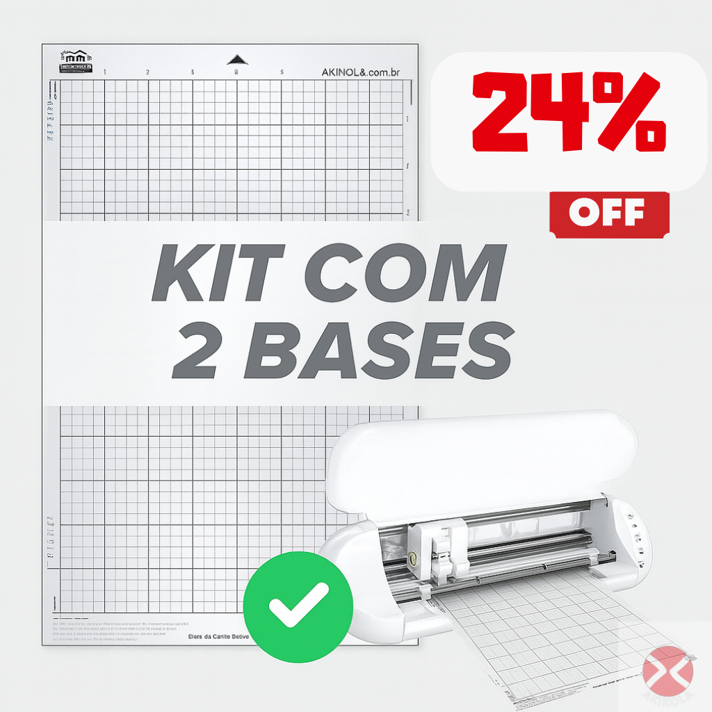 2 Bases de Corte A4 Compatível Silhouette Portrait 1,2,3  - Alta Rigidez Com Cola - Cameo