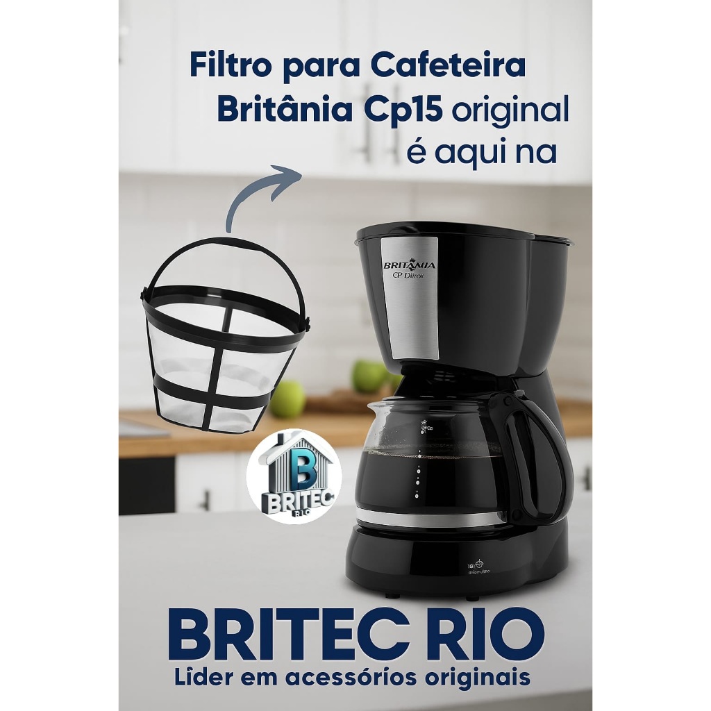Filtro Permanente Cafeteira Britania Cp15 Inox Original Unidade