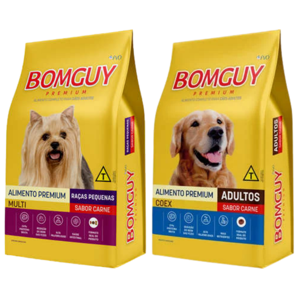 Ração Bomguy Premium para Cães 1kg em Oferta na Shopee