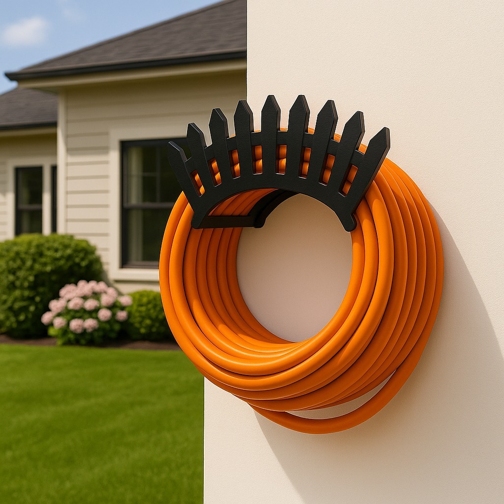 Suporte Em Aço Fixo Em Parede Para Mangueira Organizador Jardim Quintal Área Externa - CERCA / CERCADO