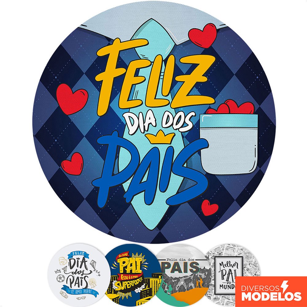 Painel Redondo Dia dos Pais 1,50m Em Tecido Sublimado C/Elástico para Decoração Festas em Oferta na Shopee