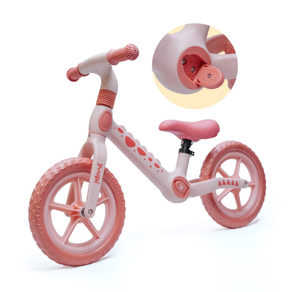 Bicicleta De Equilíbrio Sem Pedal Dino Rosa Yuupi