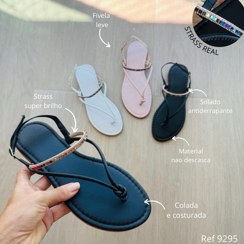(Direto de fábrica) SANDALIA FEMININA RASTEIRINHA BARATA CASUAL calce fácil dia a dia confortável ortopédica comfort em Oferta na Shopee