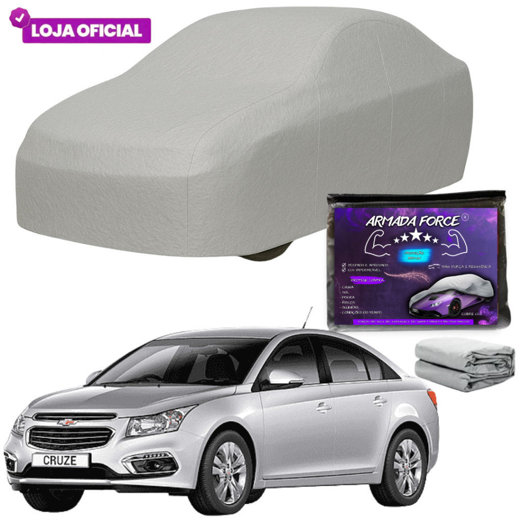 Capa Cobrir Cruze Sedan ARMADA FORCE 100% Impermeável S/F Protege Sol Chuva Poeira Proteção Anti-UV em Oferta na Shopee