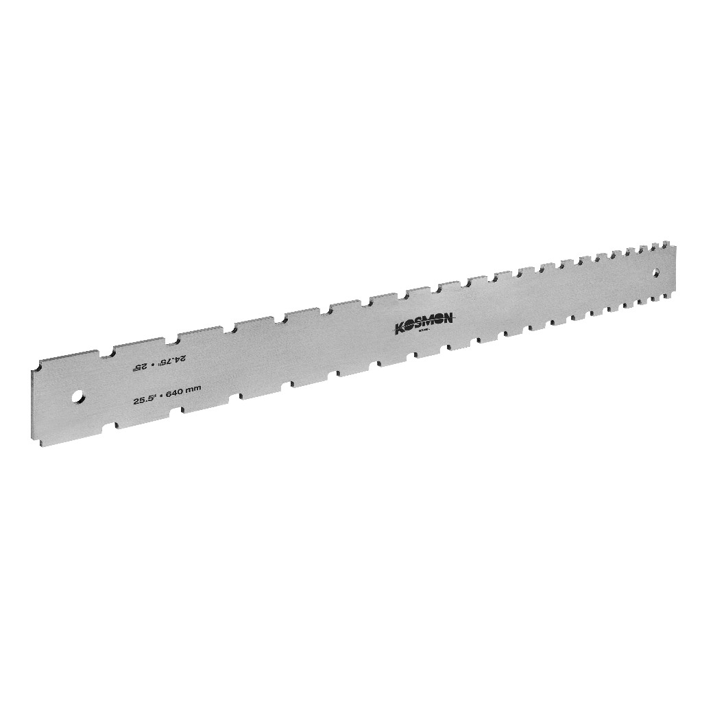 Régua Entalhada Escala Aço Inox Ajuste Tensor Braço Guitarra Ferramentas Luthier Kosmon