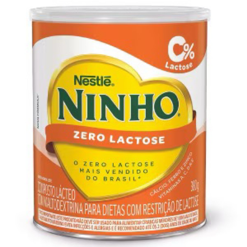 Kit 2 NINHO® Composto Lácteo Zero Lactose Lata 380g