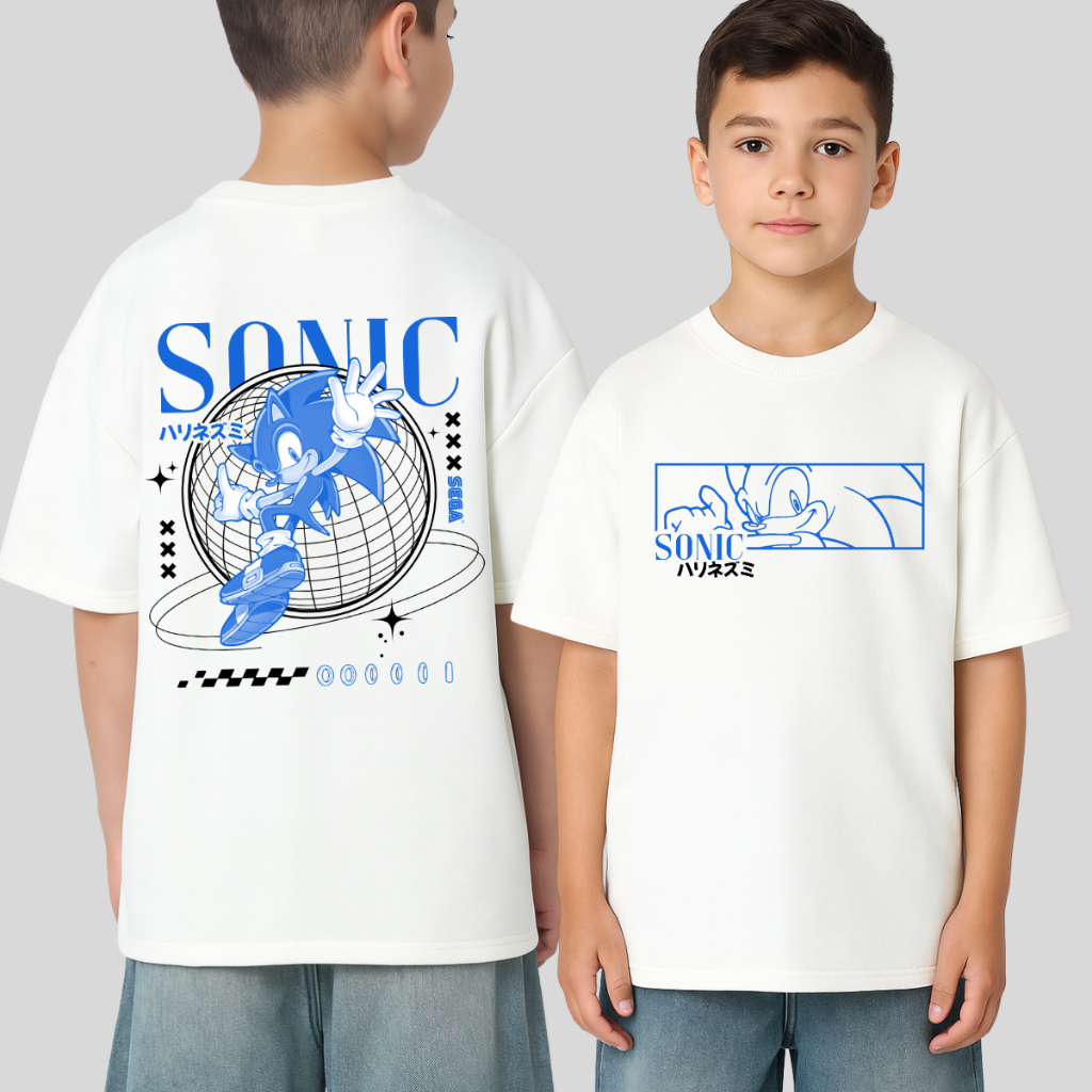 Camiseta Sonic Infantil Juvenil Estampada Desenho Video Game Moda Infanto Juvenil Dia Das Crianças