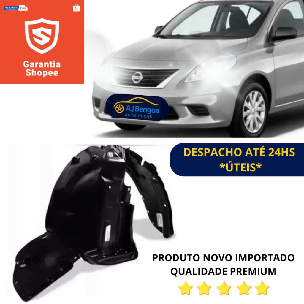 Parabarro Dianteiro Versa 2011 2012 2013 2014 2015 2016 2017 2018 Esquerdo