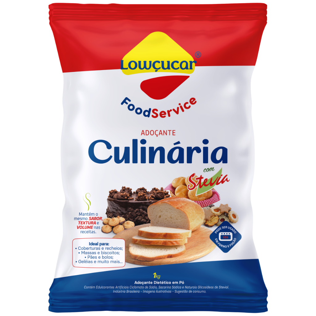 Adoçante Culinária Lowcucar Food Service Com Stevia 1kg - Culinário