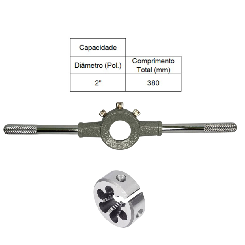 PORTA COSSINETE 2 POLEGADA + COSSINETE MANUAL AÇO LIGA 3/4 X 16 UNF - ANSI - ROCAST