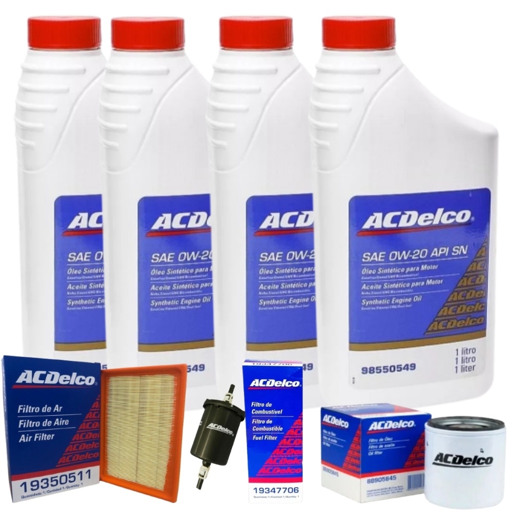 Kit Troca De Óleo 0w20 C/ Filtros Onix 17 18 19 Acdelco/gm em Oferta na Shopee