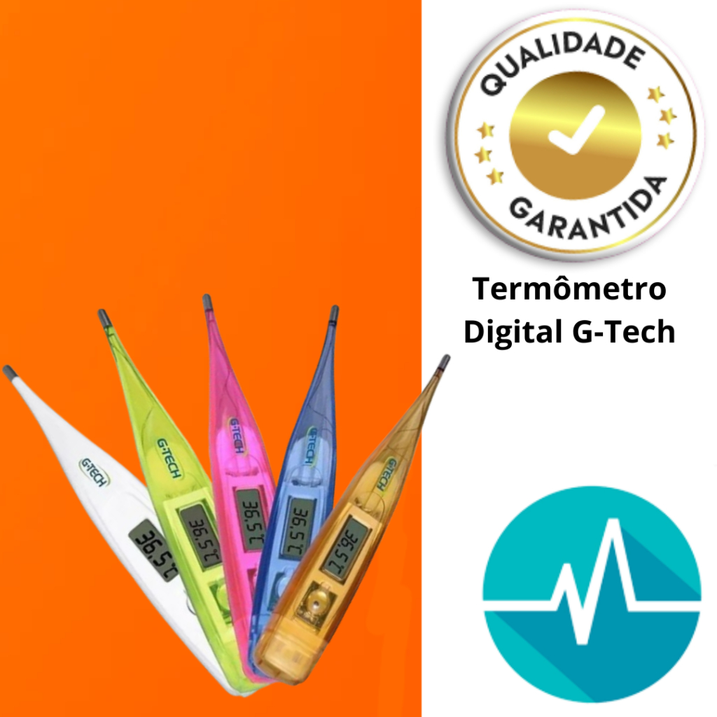 Termômetro Clínico Digital Axilar Febre G-Tech em Oferta na Shopee