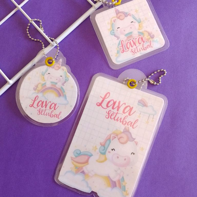 Chaveiro Tag Unicórnio Cute Personalizado – Identificação Escolar para Mochila Infantil em Oferta na Shopee