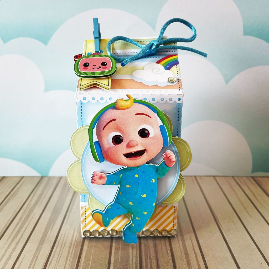 Caixa Milk Cocomelon - Lembrancinha Aniversário Infantil Personalizada 20 unidades