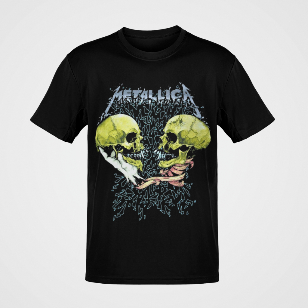 Camiseta Metallica Banda De Rock Sad But True Patch Álbum