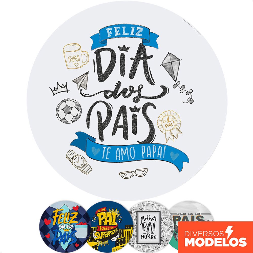 Painel Dia dos Pais Redondo Em Tecido Sublimado 1,50m C/ Elástico para Festas em Oferta na Shopee