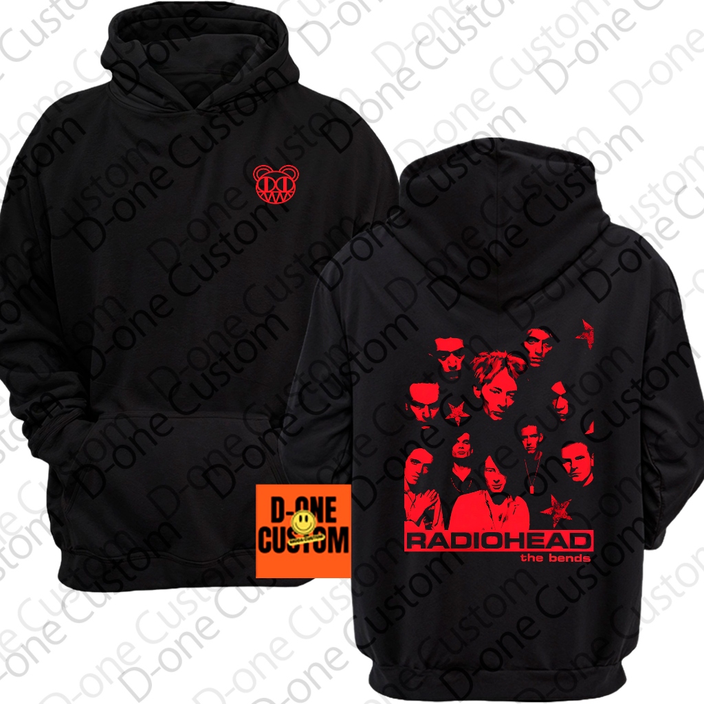 Moletom Blusa de Frio Radiohead Homenagem Rock Com Capuz Show Thom Yorke Indie Confortável
