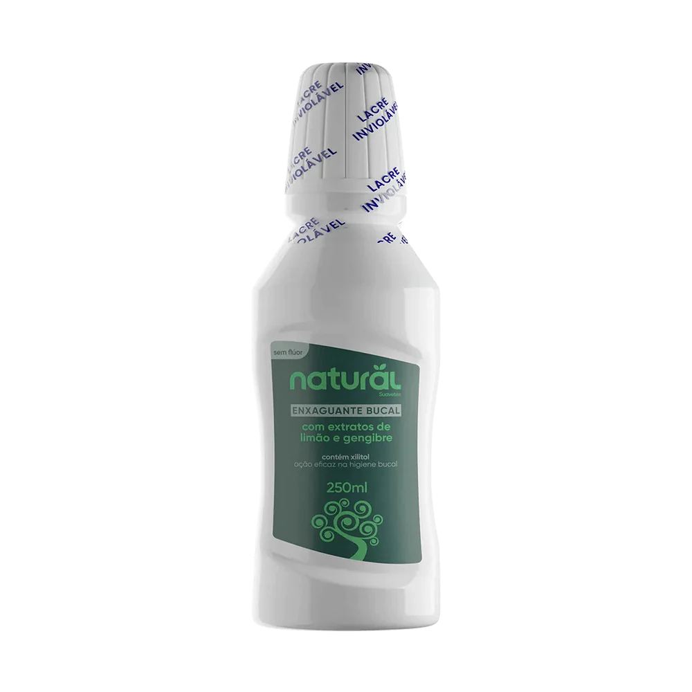 Enxaguante Bucal Natural Extrato de Limão e Gengibre - Sem Flúor 250ml