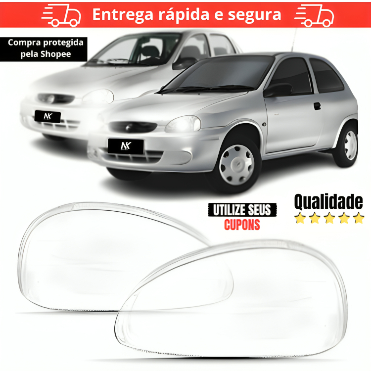 Par/Un Lente Farol  Corsa Classic 1994 95 96 97 98 99 2000 á 2009 Wagon Wind Pickup em Oferta na Shopee