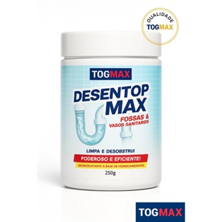 Desentupidor Desentop Max 250gr Desincrustante p/ Limpeza Doméstica Ralos Pias Vasos Togmax em Oferta na Shopee