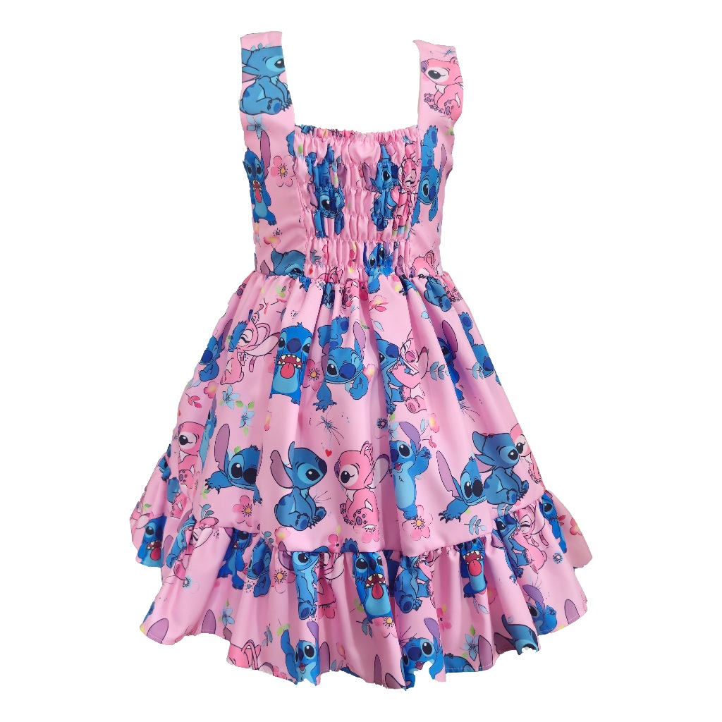 Vestido Stitch Lilo&Stitch Rosa Infantil