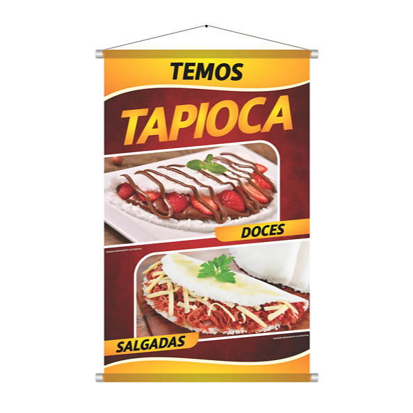 Banner Faixa I Temos Tapioca I uso interno e externo Mais vendido