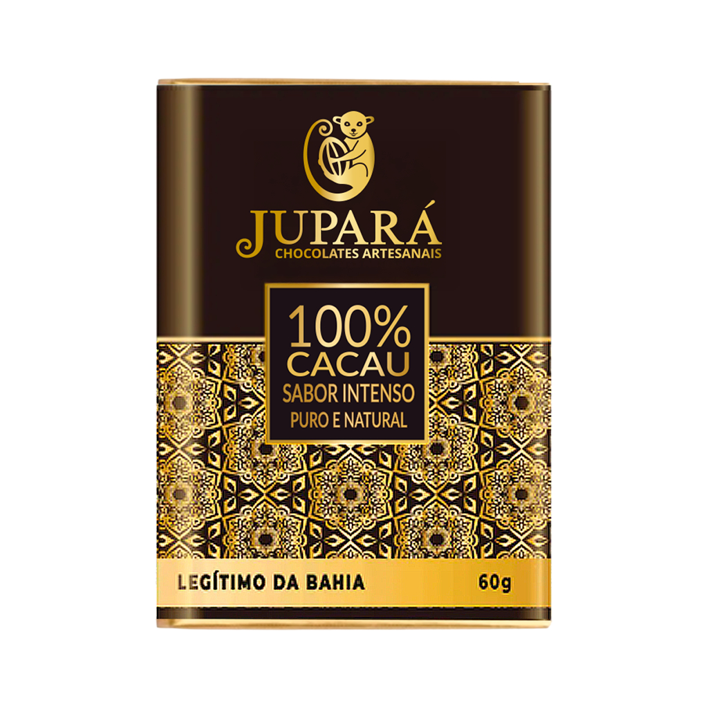 Chocolate 100% cacau - Puro e Natural 60g - Saudável e Sem Leite (Produto Novo)