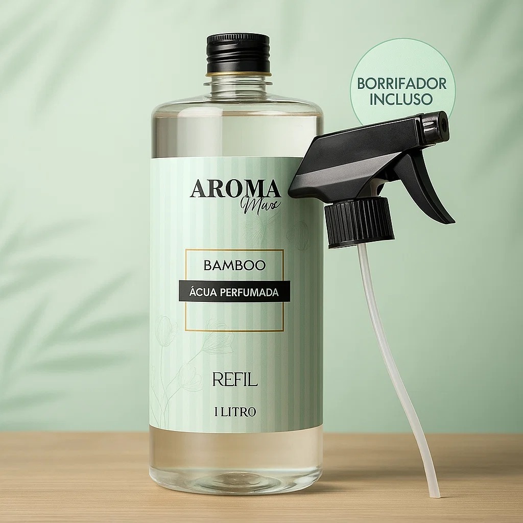 Água Perfumada Bamboo 1 Lt - Aromatizador Fresco para Lençóis, Roupas, Tecidos e Ambientes Aroma Max em Oferta na Shopee