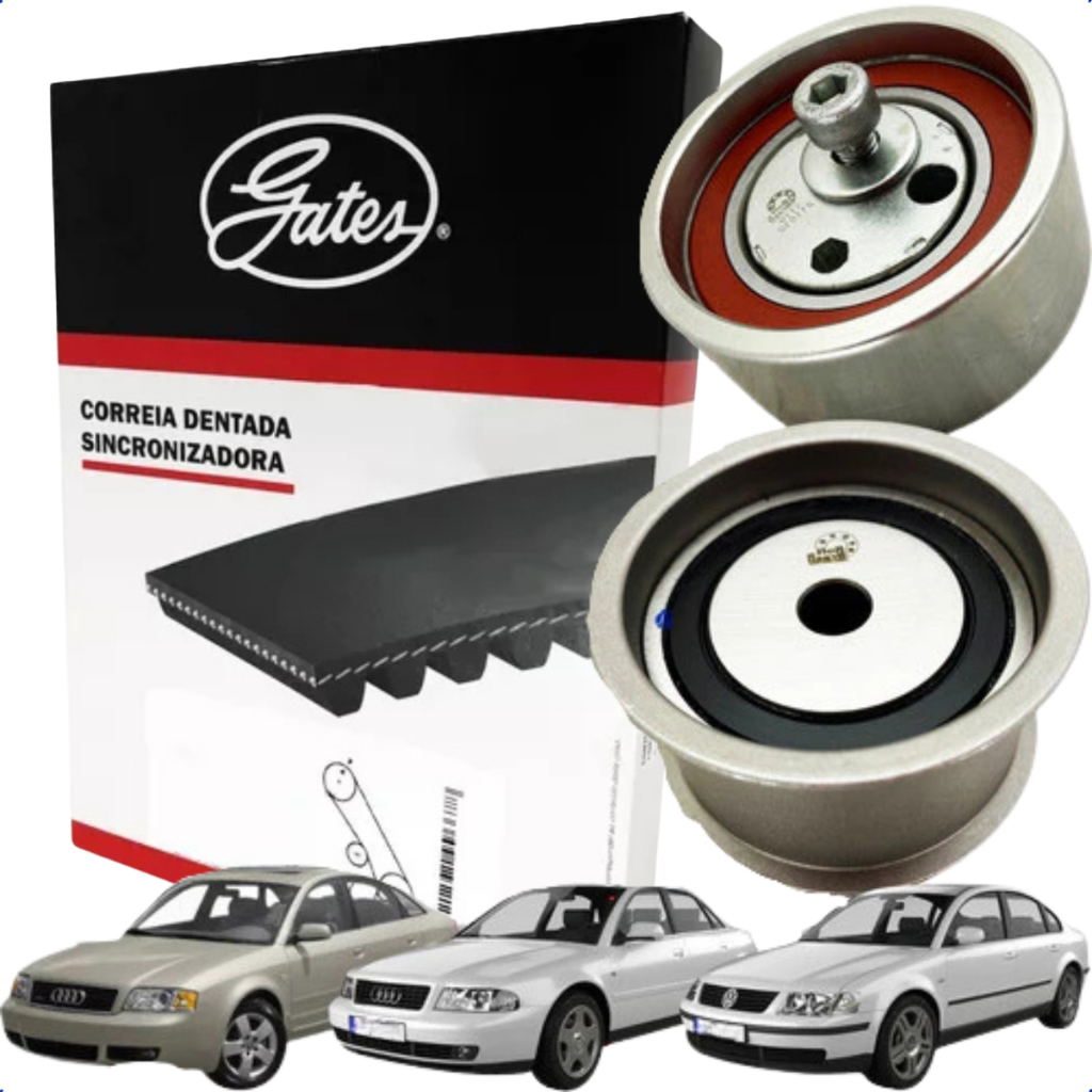 Kit Correia Dentada + Tensor e Polia A4 A6 AllRoad S4 Passat 2.8 30v 1998 1999 2000 2001 2002 2003