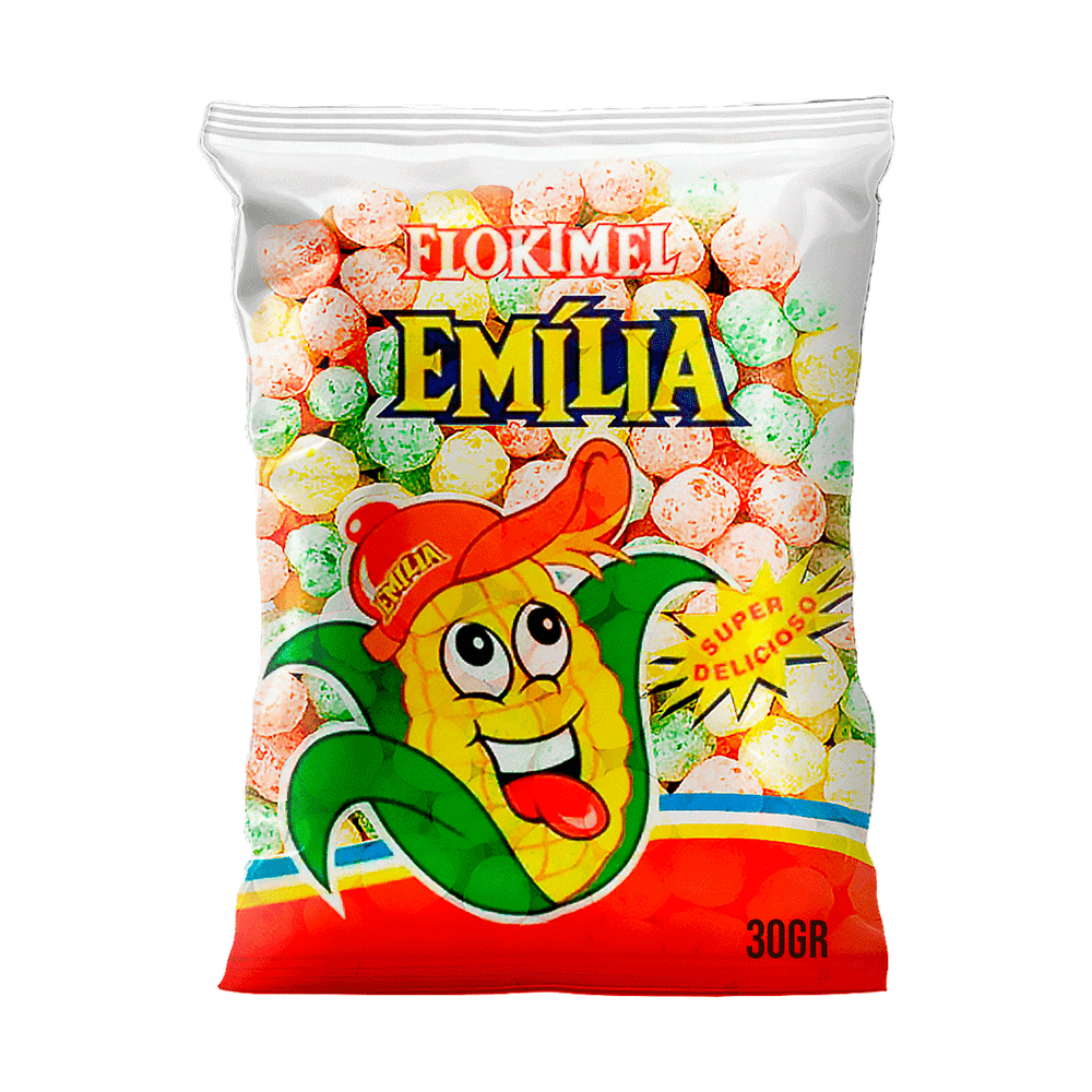 Pipoca Doce Colorida (25 pacotes de 30Gr) - Emília em Oferta na Shopee