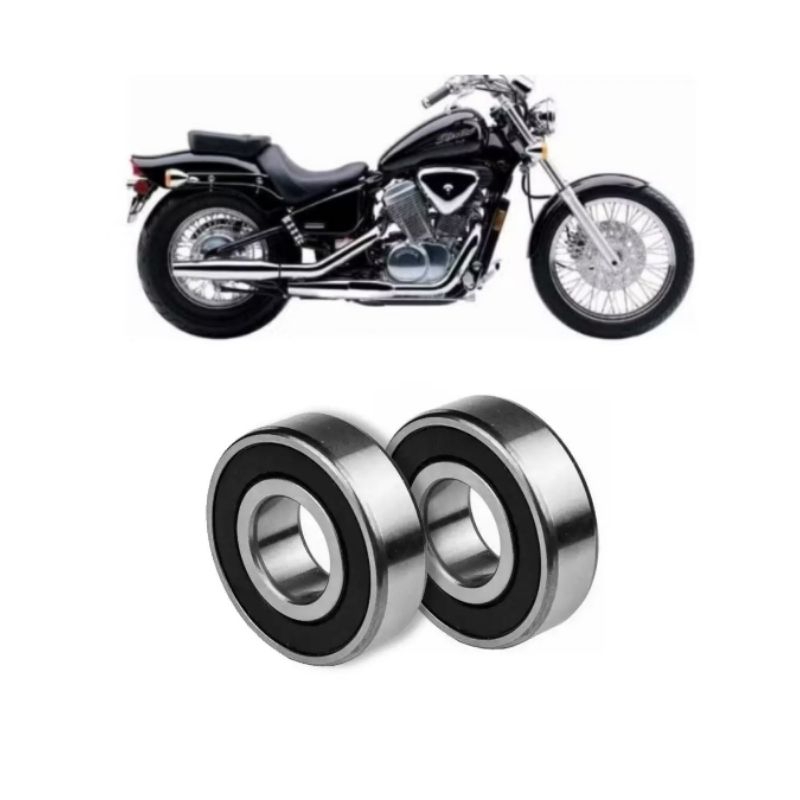 Kit dois Rolamento ( 6004 2RS ) de roda dianteira Honda Shadow 600 Todas.