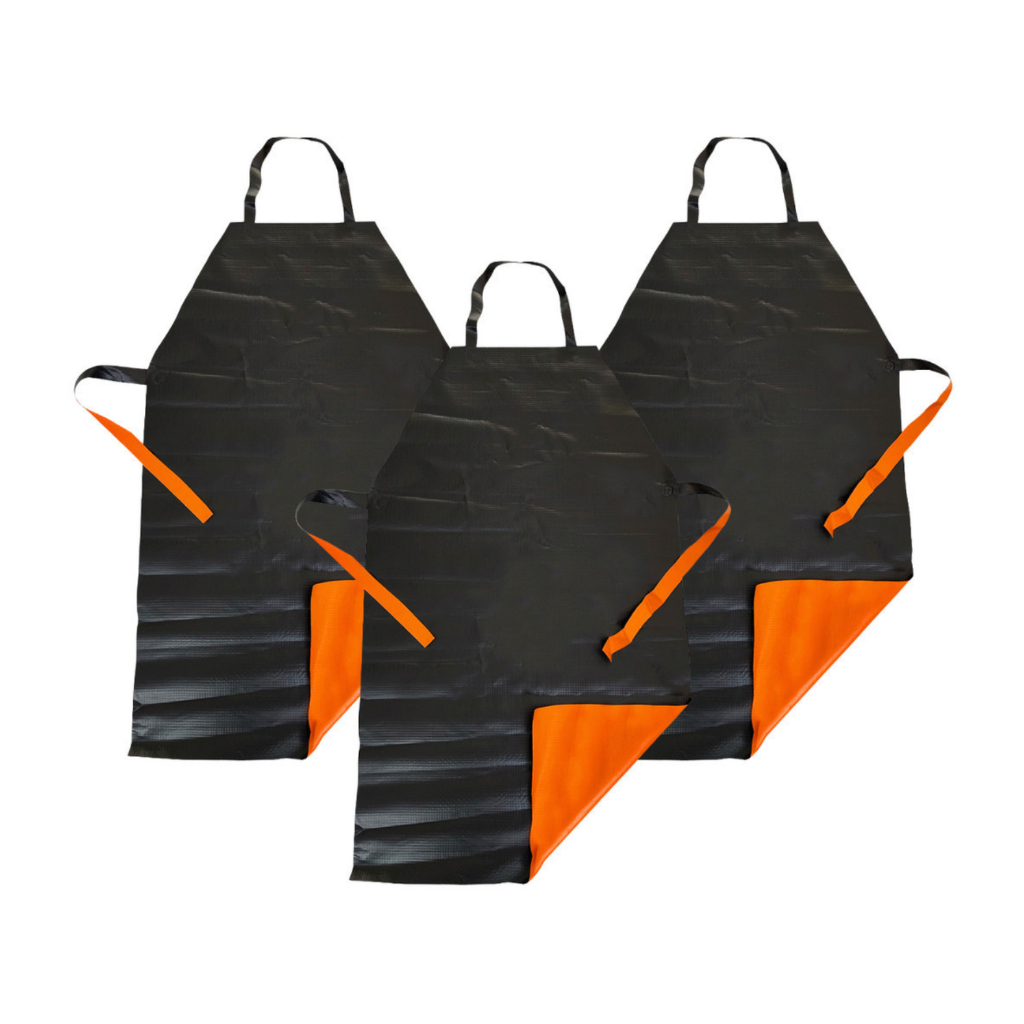 Kit 3 Avental Trevira Kp 400 Resistente 1,20x0,70 Impermeável Proteção Quimica Açougue Reforçado Cozinha Frigorifico Epi