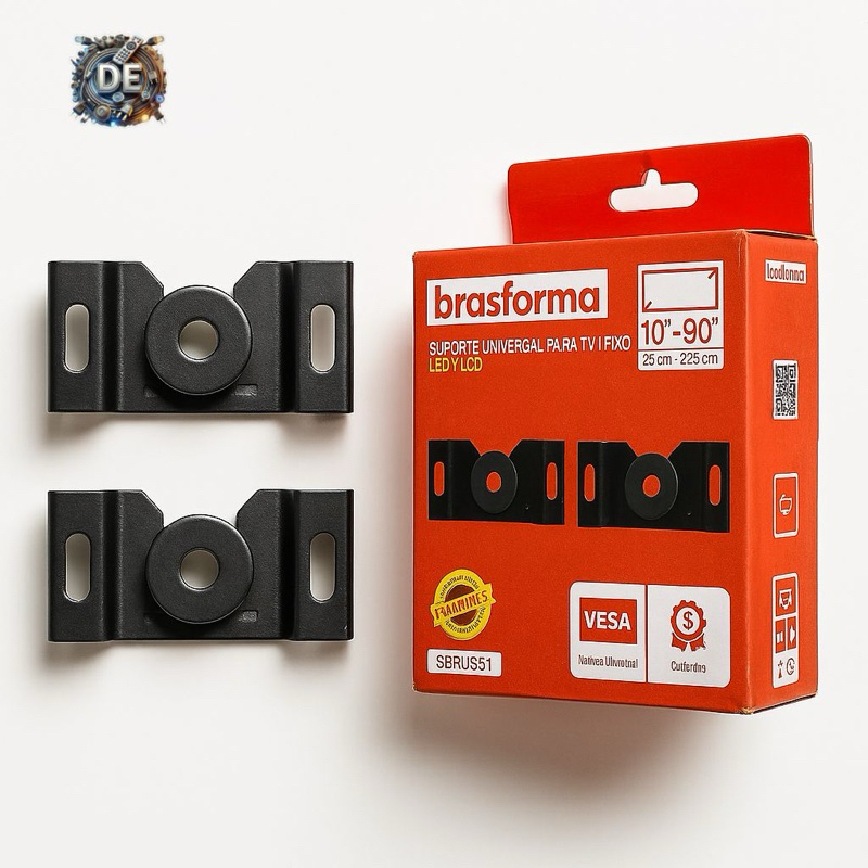 Suporte Fixo Universal Brasforma para TV 10” a 90” Até 100kg Aço Reforçado Fácil Instalação VESA em Oferta na Shopee