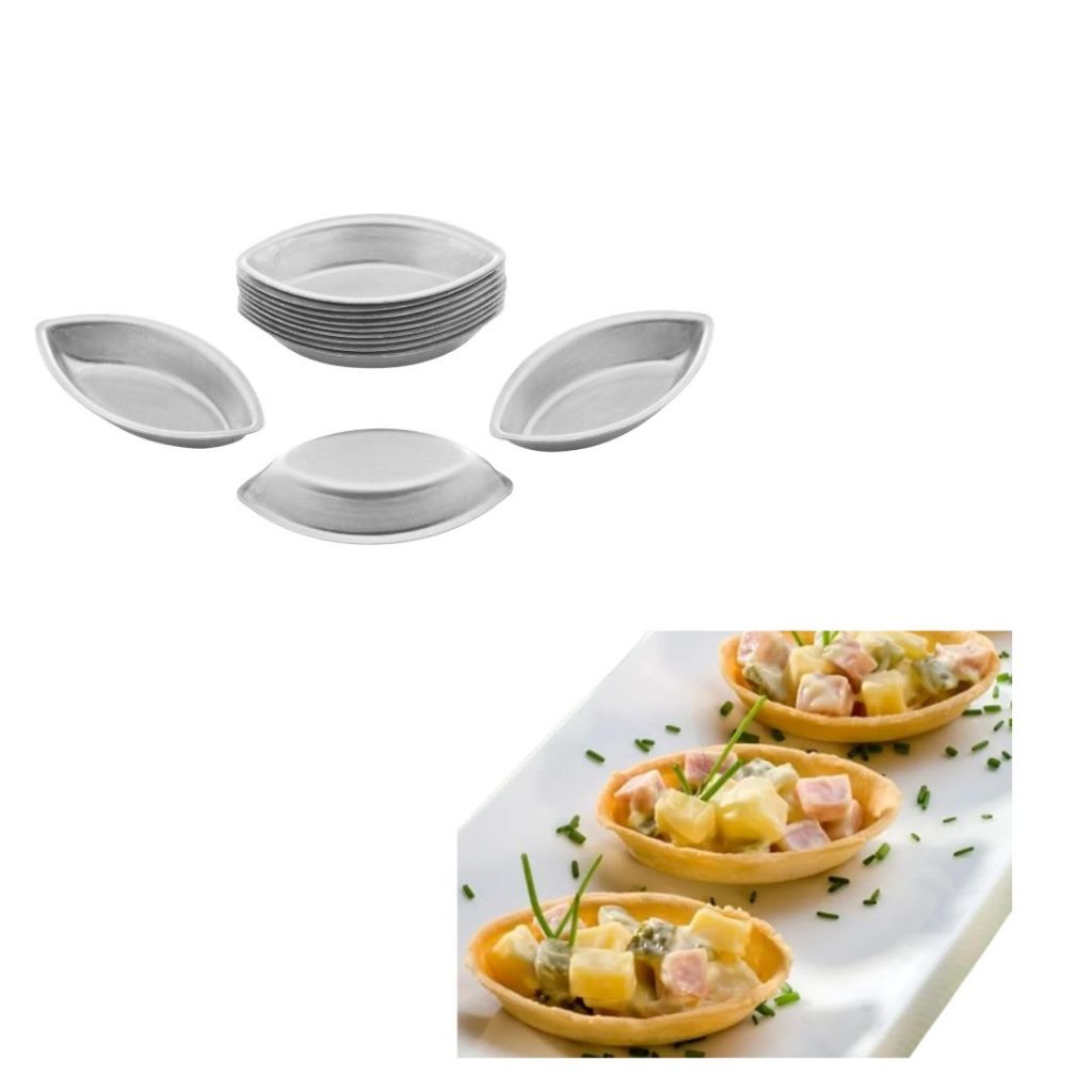 Forma Para Barquinha 0 6x2cm 12 peças alumínio em Oferta na Shopee