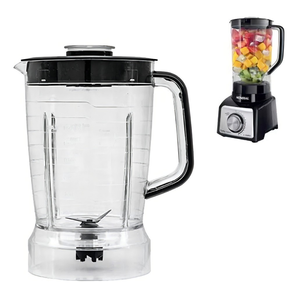 Copo De Liquidificador Compatível Mondial Turbo Inox L-1000 L-1100 L-1200 Alta Durabilidade