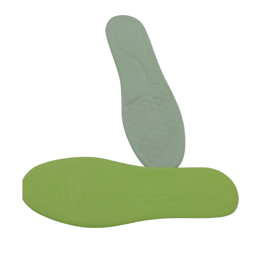 Palmilha Conforto Anatômica Verde Leve e Macia p/ Calçados