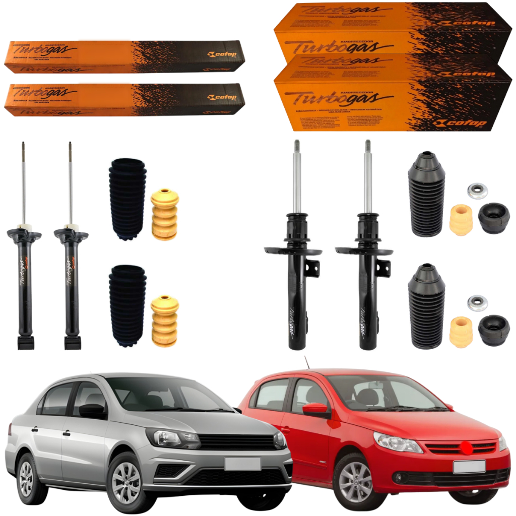 KIT 4 AMORTECEDOR GOL E VOYAGE G5 G6 G7 2008 A 2023 ORIGINAL COFAP + KITS