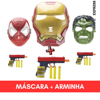 Kit Infantil Máscara Super Heroi+ Arminha Com Dardos e Bolinhas Em Gel Crianças Brincar Presente em Oferta na Shopee