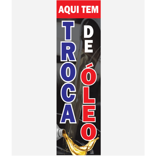 Banner Faixa I Troca de Óleo I 30x100cm