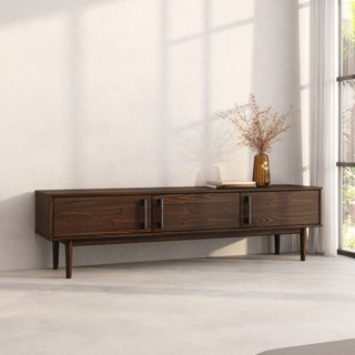 Rack de TV 75 Minimalista 180 cm Cor Imbuia 3 Portas TECCA em Oferta na Shopee