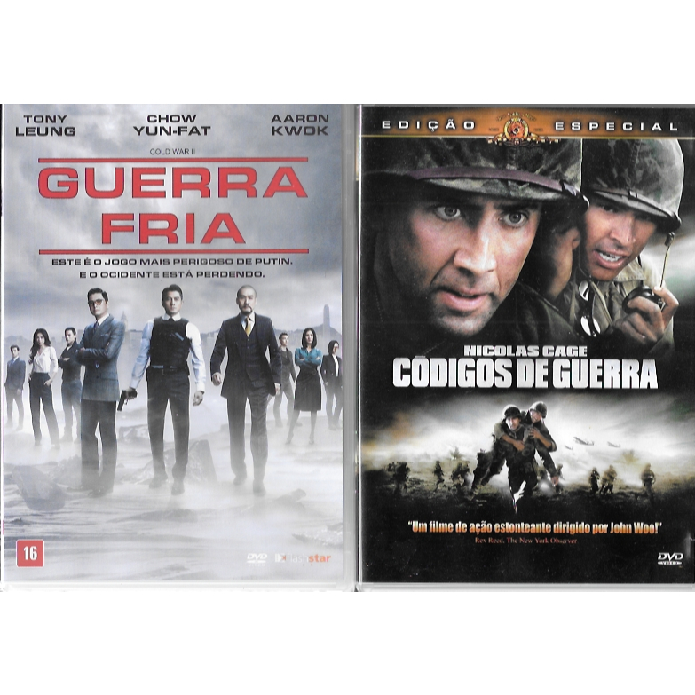 Kit DVD filme bélico: Guerra Fria + Códigos de Guerra (c/ Nicolas Cage) dublados (ação & tiro)
