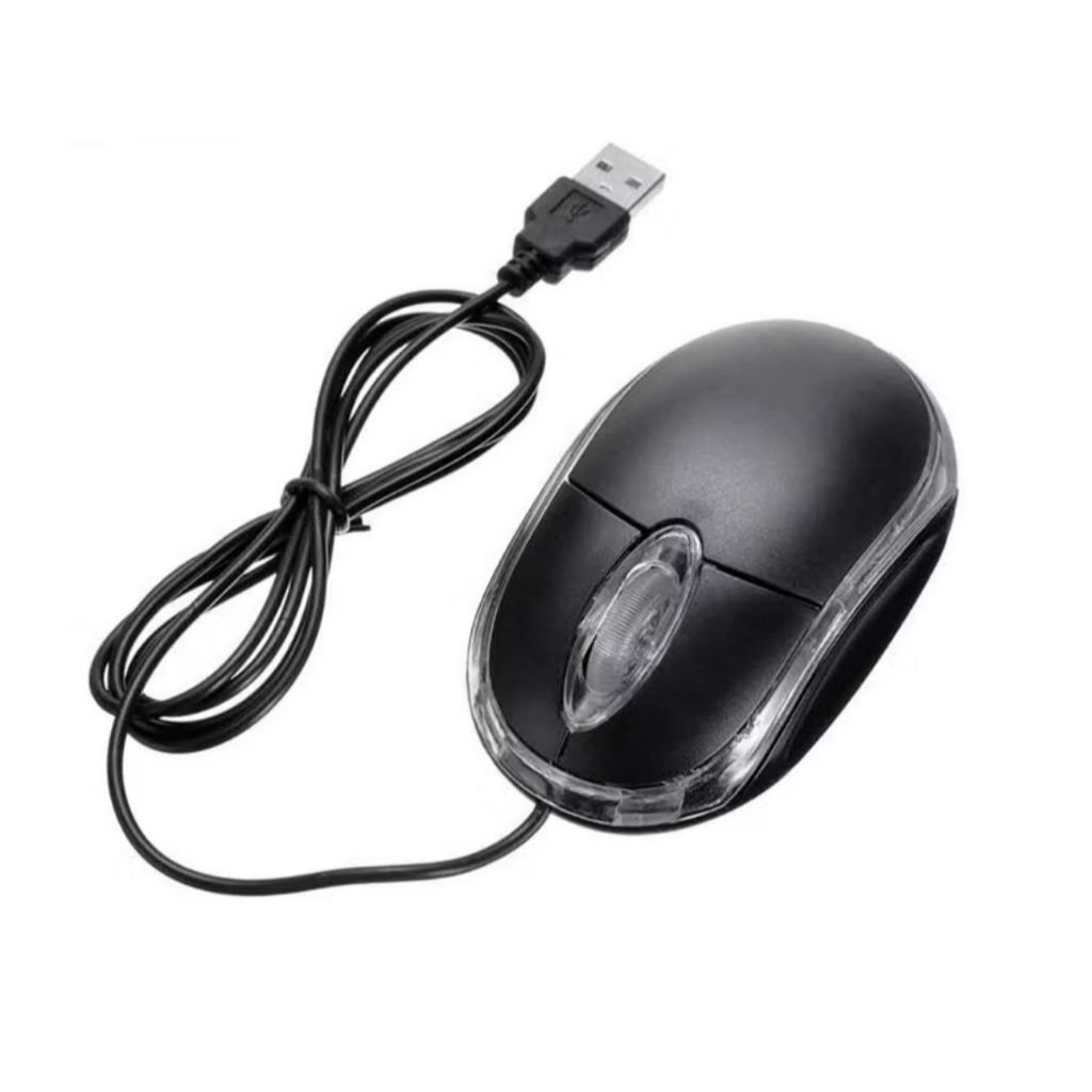 Kit 3 unidades Mouse USB, óptico com led mini com Fio