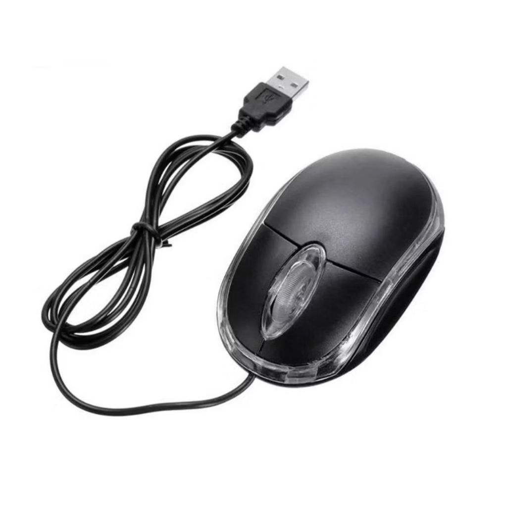 kit com 2 ou 1 Mouse Óptico com Fio Usb 3 Botões 1000DPI Para Notebook e Computador